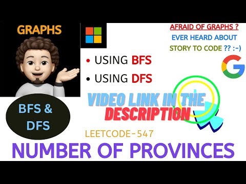 Number of Provinces | DFS | BFS| Leetcode-547 | Link In Description | Explanation ➕ Live Coding