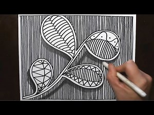 How to Draw Easy 3D Zentangle Patterns | Satisfying Abstract Drawing - Zendoodle - Videos For Kids