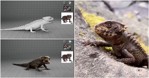 A Realistic 3D Lizard Model Made With ZBrush
