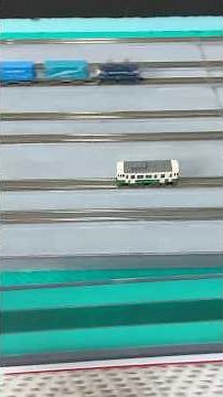 【Zゲージ】 モジュールレイアウト Zショーティー試験走行 工事中 複々線区間 【Zショーティー】