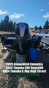 2.8K views · 44 reactions | 2025 AlumaWeld Columbia, 2022 Yamaha VF200 VmaxSHO, 2024 Yamaha T9.9 High Thrust. Outboard Madness #outboardmadness #yamaha #yamahaoutboards #V6 #4stroke #vmax #alumaweld | Outboard Madness | Facebook