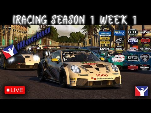 iRacing Season 1 Week 1 | GT3 & Porsche Cup at Miami, MX5 at Nords, GT4/LMP3 at Spa