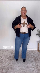 1.4K views · 1K reactions | @melissajadestyle has the first look at our brand new Frankie Denim Jacket in Black — and she’s in LOVE!  Wearing a size 20, she’s raving about the stretch, the fit, and the fact she can button it up with ease  Perfect to dress up or down, Frankie is your new everyday essential.  Sizes 8-26 | Shop now > https://freez.com.au/collections/melissa-jade-style | Freez Clothing | Facebook