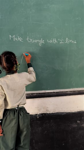 @primary_learning_with_activity | Maketriangleusing2lines#viral #reels #fun #primaryschool #short #instagood#viralvideos #ytshort #youtube #trendingnow #trending | Instagram