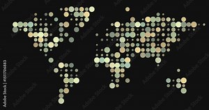 Generative Art World Map With Dots