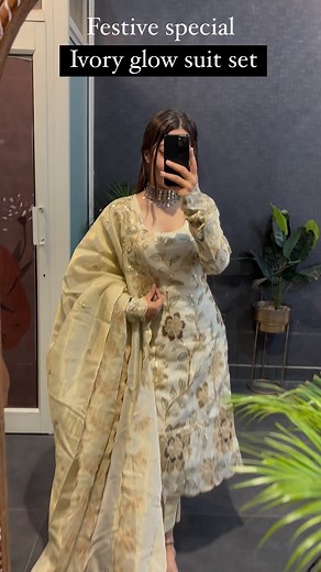 HOUSE OF YOUNIQUE on Instagram: "Ivory glow suit set How beautiful are these 😻must have in your wardrobe ❤️ To place an order Watsapp at 8950211121 Product description! 🌸all sizes can be customised Fabric - cotton Fit-true to size Details -kurti length is 42/44 Can be customised with sleeves /length/ Dm us to order! #kurti #kurtiset #kurtidesign #cotton kurtas #vacay #"