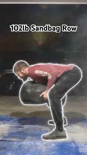 Sandbag Row - 102lb Sandbag, 12 Reps (clipped from full workout)