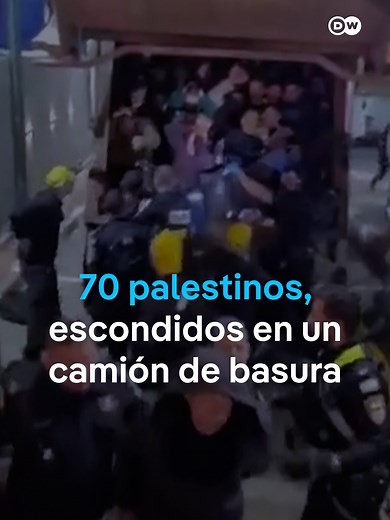 Policía de Israel descubre a 70 palestinos escondidos en un camión de basura Intentaban cruzar a Israel en busca de trabajo, tras la revocación masiva de permisos laborales desde el 7 de octubre de 2023. Fueron detenidos en un control en Cisjordania.