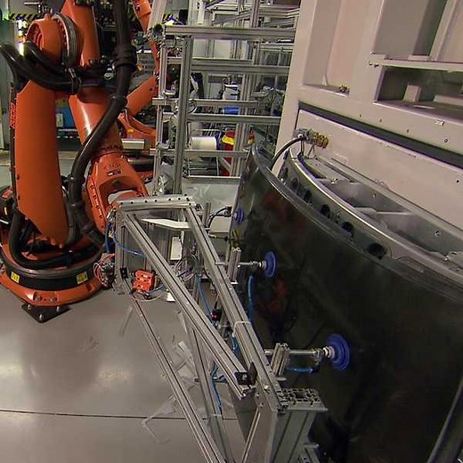 CFRP (Carbon Fiber Reinforced Plastics) - manufacturing at the BMW Plant.