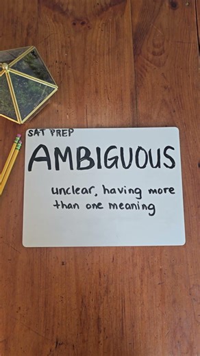 Ambiguous Meaning ( SAT Word Explained Simply )