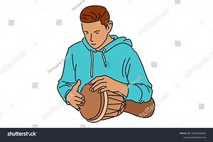 Line Art Color Man Traditional African Stock Vector (Royalty Free) 2416229525 | Shutterstock