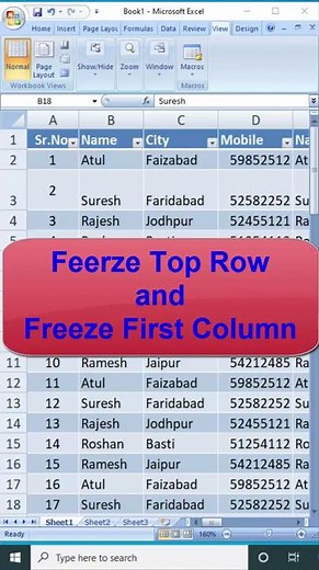 freeze panes in excel hidden tricks, excel column and row freeze