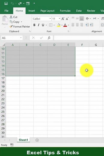 One Click to Select Large Range in Excel | Excel Tips and Tricks