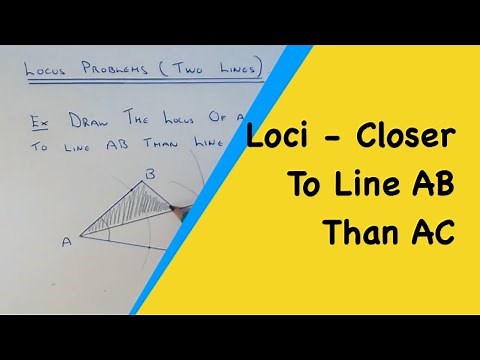 Locus. How To Draw The Locus Of The Points Closer To One Line Than Another Line,Closer To AB Than AC