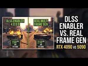 DLSS Enabler vs Real Multi Frame Generation | RTX 4090 MFG x3, x4 vs. RTX 5090 FG x2 - GTA5 Enhanced