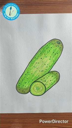 cucumber drawing for kids//শশা আঁকা 🥒🥒#shorts #art #shortvideo