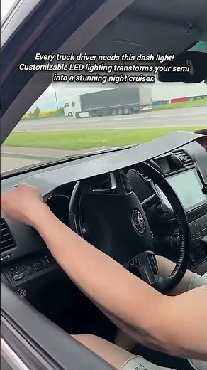 App-Controlled LED Windshield Strip: Ultimate Truck Interior Lighting.
