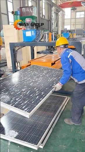 Satisfying PV Module Frame Removal Process 🔥