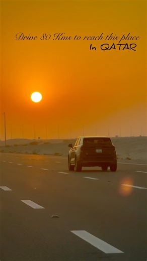 Drove 80 Kms for THIS Sunset | Dukhan Beach Doha Qatar 🌅 | Hidden Gem #shorts