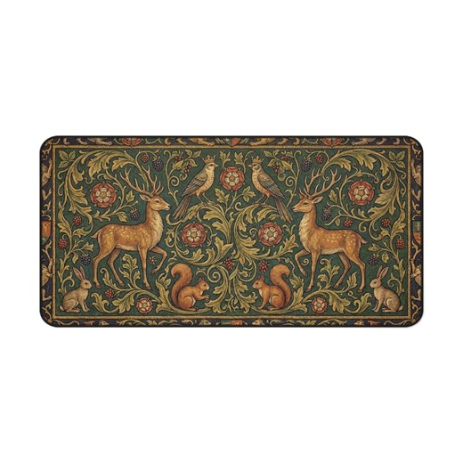 Medieval Woodland Desk Mat, Vintage Forest Mousepad, XL XXL Mousepad - Etsy