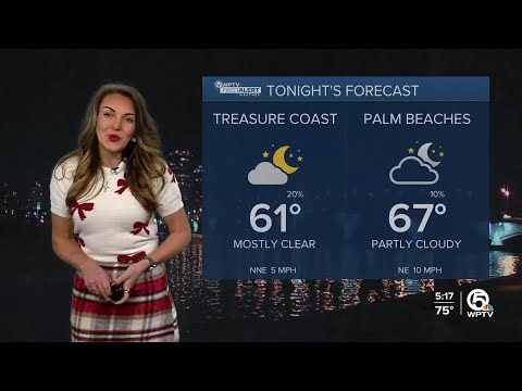 WPTV First Alert Weather Forecast for Evening of Tuesday, Dec. 23, 2025