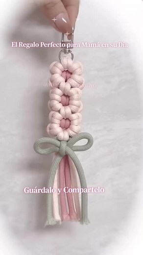 Llavero de macramé fácil y rápido para regalar a mamá