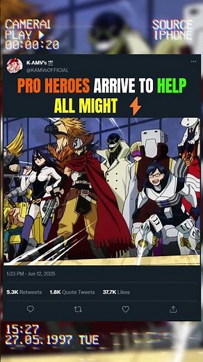 PRO HEROES ARRIVE TO HELPALL MIGHT ⚡ | #anime #animeedit #myheroacademia