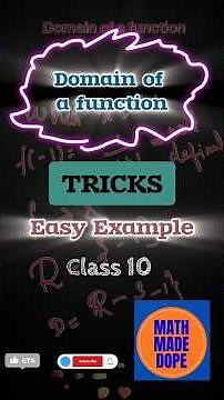 Domain of a Function Explained in 1 minute | Class 10 Maths 🔥