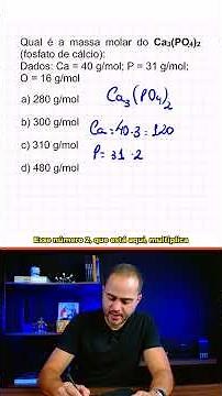 Cálculo da MASSA MOLAR #enem #química #vestibular