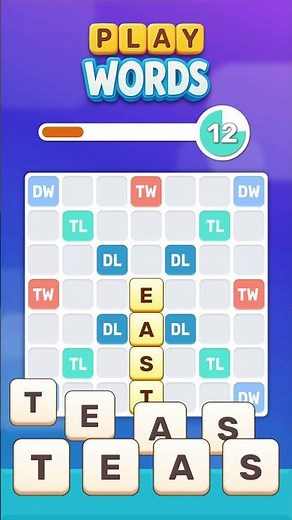 Play Words! - A brand new scrabble-like word game (link in description) #wordpuzzlegame