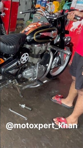 #shorts BS4 Bullet 350 ko bina Exhaust ke Start kr diya! C-Bend Pipe with No Exhaust