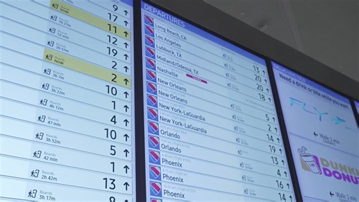 Flight cancellation and delay numbers at DFW Airport and Dallas Love Field