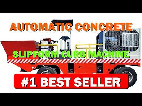 Automatic Concrete Slipform Curb Machine for Highway Gutter and Sidewalk Installation – - B0G3ZXKML9