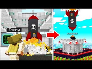 Enemies Launch a ROCKET at my Minecraft Base.. (Mc War)