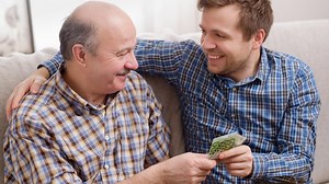 How many adult children get financial help from their parents?