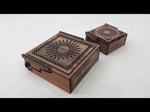 How to Make a Wooden Gift Box with Laser Cutting - Easy DIY Assembly