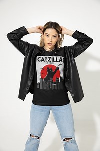 Funny Cat Shirt, Catzilla Tshirt, Cat Lover Tee, Cat Mom Gift, Womens Cat Apparel - Etsy