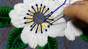 22K views · 1.7K reactions | Hand Embroidery White flower Design Tutorial Step by Step, Digital Hand Embroidery Design, Elite Hand Embroidered pattern, | Solin Original | Facebook