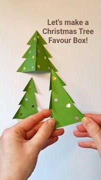 Christmas Tree Favour Box 🎄 #assembly #papercraft #diy