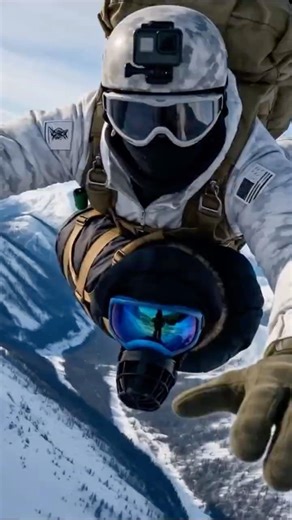 Arctic K9 Jump POV – Freefall to Canopy over Frozen Mountains ❄️
