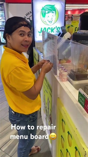 How to repair menu board😌 #lemonade #jackslemonade #repairs