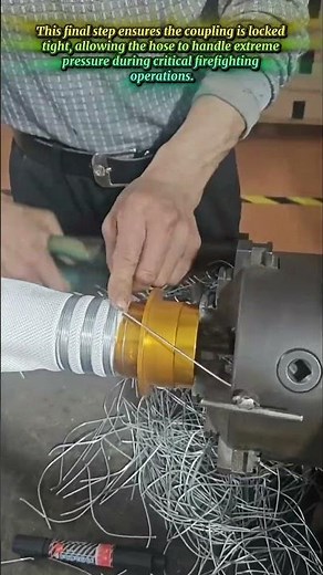 Securing High Pressure Fire Hose Couplings With Industrial Wire