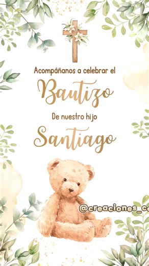 Invitaciones Digitales para Bautizo - ¡Personalizadas!