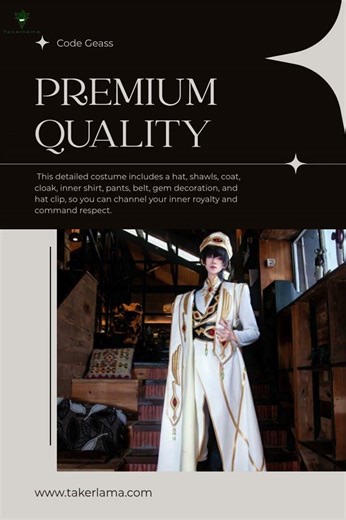#Takerlama Code Geass Lelouch vi Britannia King Cosplay Costume Takerlama