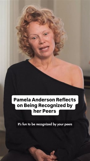 🔗:bit.ly/3YhNZcJ #PamelaAnderson opens up about how it feels to be recognized by her peers. Watch our full interview at the link. | People