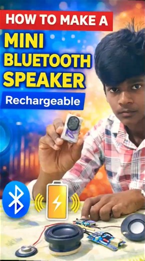 How to make a Mini Rechargeable Bluetooth Speaker at home!Watch till #diybluetoothspeaker#miniblueth