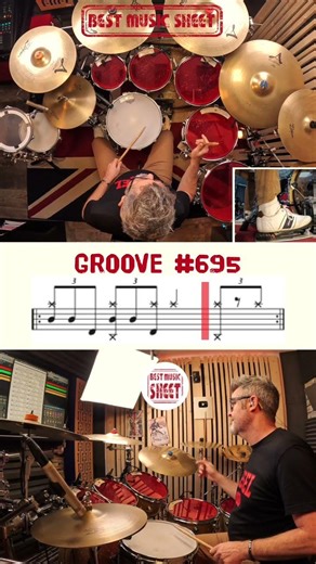 🥁 Drum Beat for Beginners #695 | Easy Drum Beat #695 | Learn Drum Beat | How to Play Drum Beat