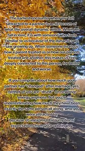 According to imago theory, which I espouse as a very useful theory to understand relationships, you are attracted to someone that feels familiar to you. (Read more in depth about this here.) When couples counseling clients describe to me the moment that they first were attracted to their spouse, this very first meeting (or often, not the first meeting itself but a later one) contains all the seeds to understand what the eventual dynamic will be! https://www.drpsychmom.com/your-whole-relationship