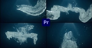 Water Swirl Bubble Splashing Logo