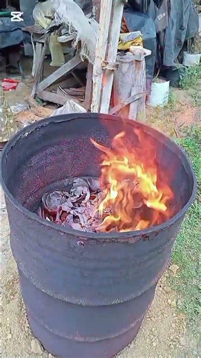 Making Charcoal from Coconut Shells | Satisfying Burn Process 🔥